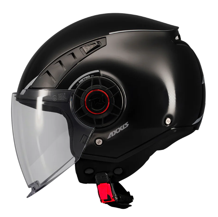 КАСКА ЗА СКУТЕР METRO S SOLID V2 A1 BLACK GLOSS